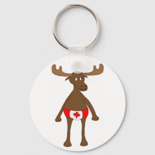 Canadese Moose Button Sleutelhanger (Voorkant)