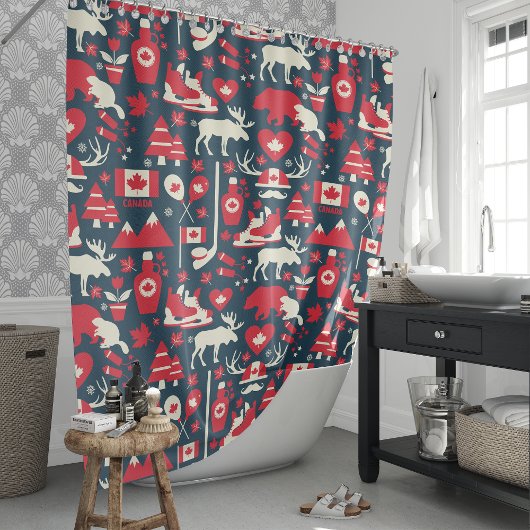 Canadese Moose Canada Iconen Douchegordijn