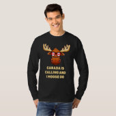 Canadese Moose Canada vlag T-shirt (Voorkant volledig)
