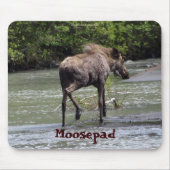 Canadese Moose Grappige Wildlife Mousepad Muismat (Voorkant)