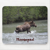 Canadese Moose Grappige Wildlife Mousepad Muismat (Voorkant)