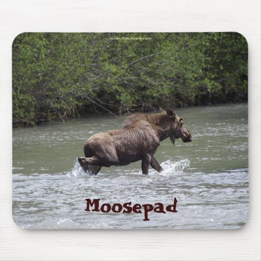 Canadese Moose Grappige Wildlife Mousepad Muismat (Voorkant)