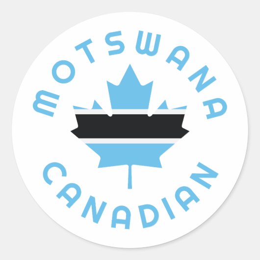 Canadese Motswana Roots Ronde Sticker (Voorkant)