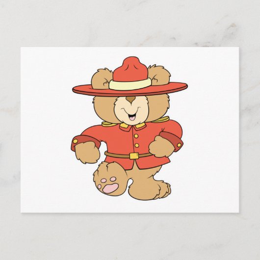 Canadese Mountie Beer Briefkaart (Voorkant)