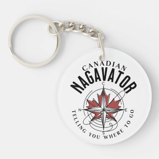 Canadese Nagavator vertelt je waar je heen moet tu Sleutelhanger (Voorkant)