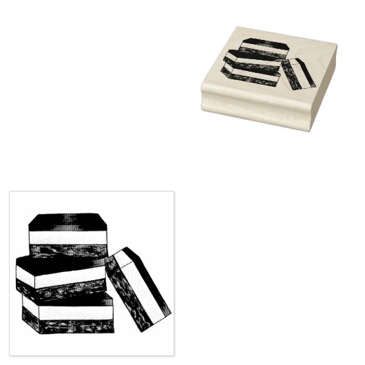 Canadese Nanaimo Bar BC Canada Bakkerij Dessert Fo Rubberstempel (Gestempeld)