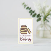 Canadese Nanaimo Bar BC Canada Bakkerij Dessert Fo Visitekaartje (Staand voorkant)