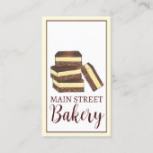 Canadese Nanaimo Bar BC Canada Bakkerij Dessert Fo Visitekaartje (Voorkant)