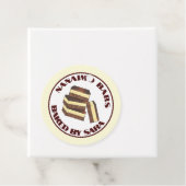 Canadese Nanaimo Bars Bakkerij Zelfgemaakt Gebakke Bedankjes Labels (In situ)