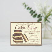 Canadese Nanaimo Bars Kerstkoekruil Uitnodiging Briefkaart (Staand voorkant)