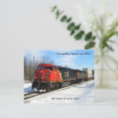 Canadese National CN 2453 - GE "Dash 8"-locomotief Briefkaart (Staand voorkant)