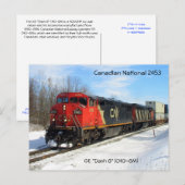 Canadese National CN 2453 - GE "Dash 8"-locomotief Briefkaart (Voorkant / Achterkant)