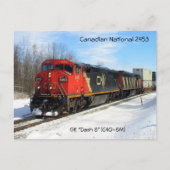 Canadese National CN 2453 - GE "Dash 8"-locomotief Briefkaart (Voorkant)