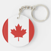Canadese nationale vlagpatriottische cadeaus sleutelhanger (Achterkant)