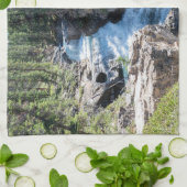 Canadese Natuur, Stanley Herfsten Waterval Theedoek (Gevouwen)