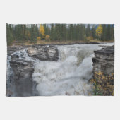Canadese Natuur, Waterval Athabasca Falls Theedoek (Horizontaal)