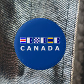 Canadese Nautical Signal Sailing Flags Donkere Kle Ronde Button 5,7 Cm