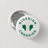 Canadese Nigeriaanse wortels Ronde Button 3,2 Cm (Voorkant /achterkant)