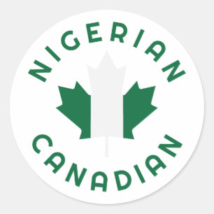 Canadese Nigeriaanse wortels Ronde Sticker