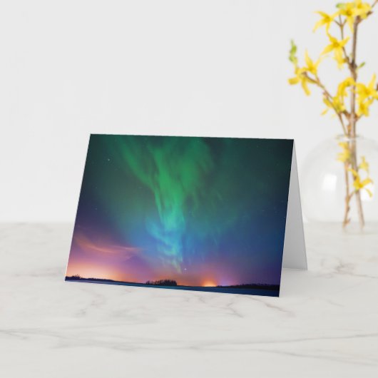 Canadese noordelijke lichten kaart (Gele Bloem)