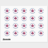 Canadese Noorse roots Ronde Sticker (Vel)