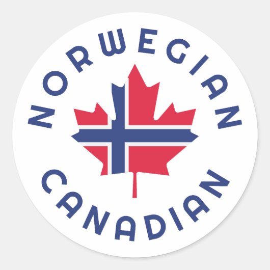 Canadese Noorse roots Ronde Sticker (Voorkant)