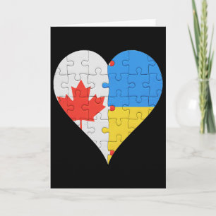 Canadese Oekraïense Vlag Hart Canada Oekraine Kaart