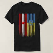 Canadese Oekraïense vlag T-shirt (Design voorkant)