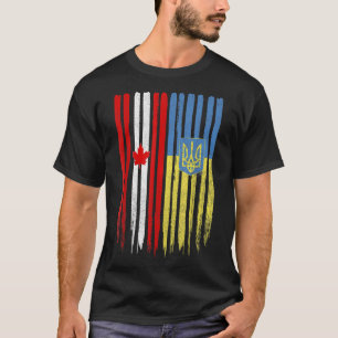 Canadese Oekraïense vlag T-shirt