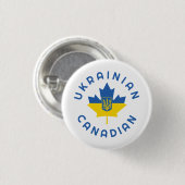 Canadese Oekraïense wortels Ronde Button 3,2 Cm (Voorkant /achterkant)