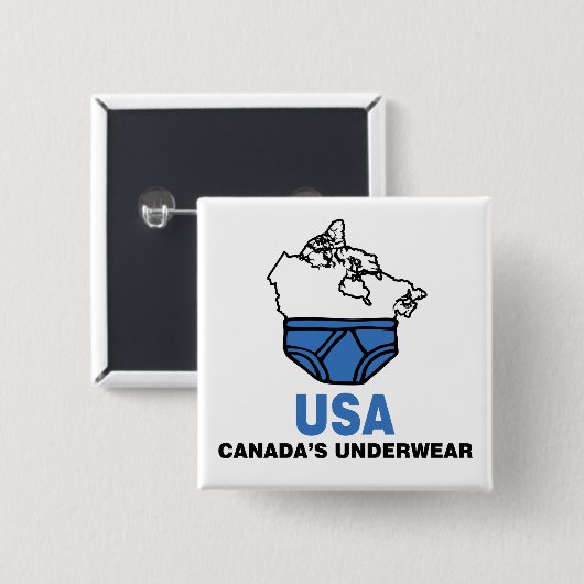 Canadese ondergoed vierkante button 5,1 cm (Voorkant /achterkant)