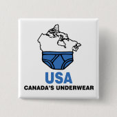 Canadese ondergoed vierkante button 5,1 cm (Voorkant)