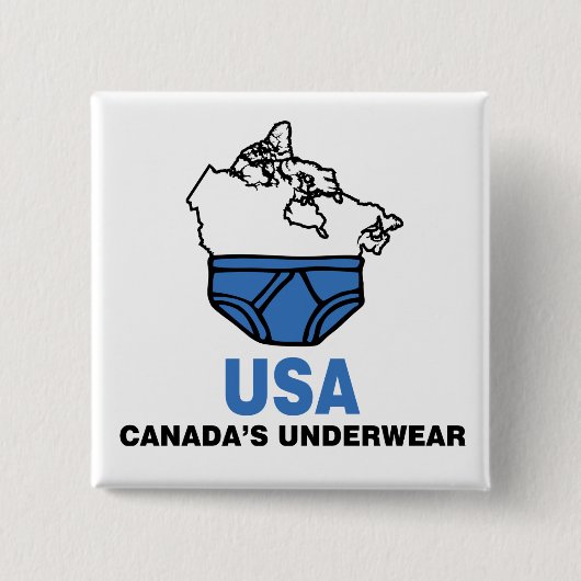 Canadese ondergoed vierkante button 5,1 cm (Voorkant)