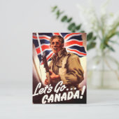 Canadese oorlogspropaganda briefkaart (Staand voorkant)