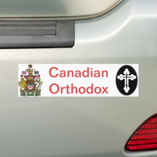 Canadese orthodoxe T-Shirts en nog veel meer... Bumpersticker (Op auto)