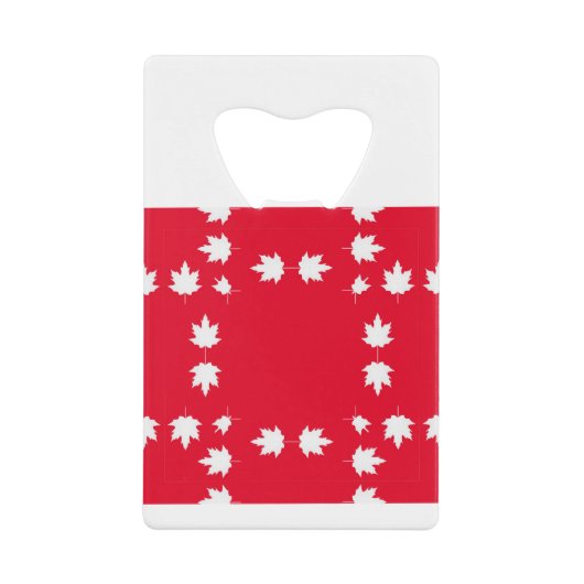 canadese paarse bladeren creditkaart flessenopener (Voorkant)