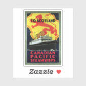 Canadese Pacific stoomschepen naar Schotland Sticker (Vel)
