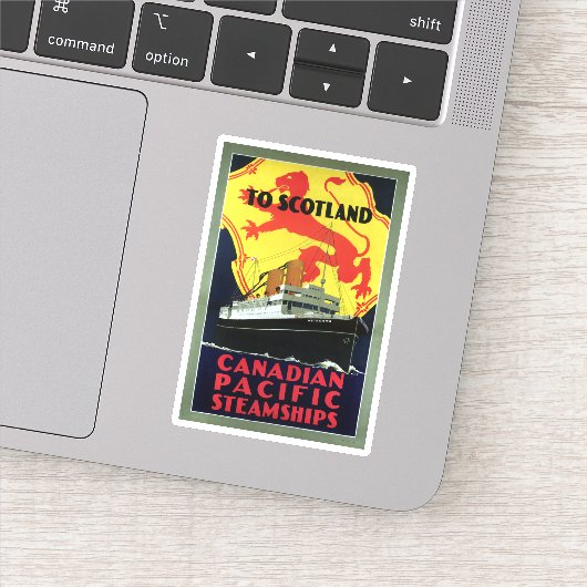 Canadese Pacific stoomschepen naar Schotland Sticker (Detail)