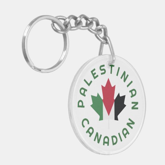 Canadese Palestijnse roots Sleutelhanger (Voorkant Links)