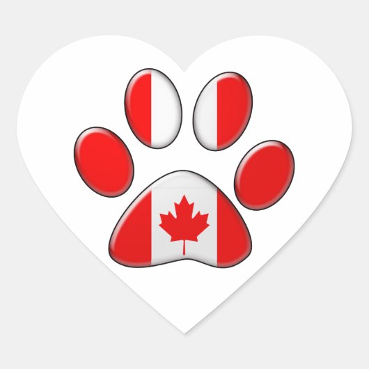 Canadese patriotkat hart sticker (Voorkant)
