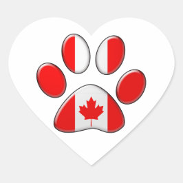 Canadese patriotkat hart sticker