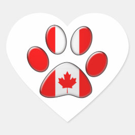Canadese patriotkat hart sticker