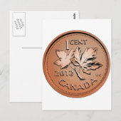Canadese penny 2013 briefkaart (Voorkant / Achterkant)
