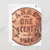 Canadese penny briefkaart (Voorkant / Achterkant)