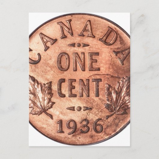 Canadese penny briefkaart (Voorkant)
