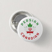 Canadese Perzische roots Ronde Button 3,2 Cm (Voorkant /achterkant)