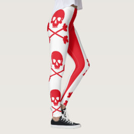 Canadese piraatschedel en kruisgraten leggings