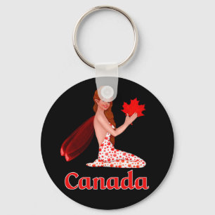 Canadese Pixie met Maple Leaf Sleutelhanger