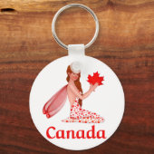 Canadese Pixie met Maple Leaf Sleutelhanger (Voorkant)