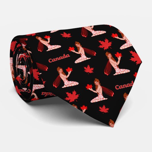 Canadese Pixie met Maple Leaf Stropdas (Opgerold)
